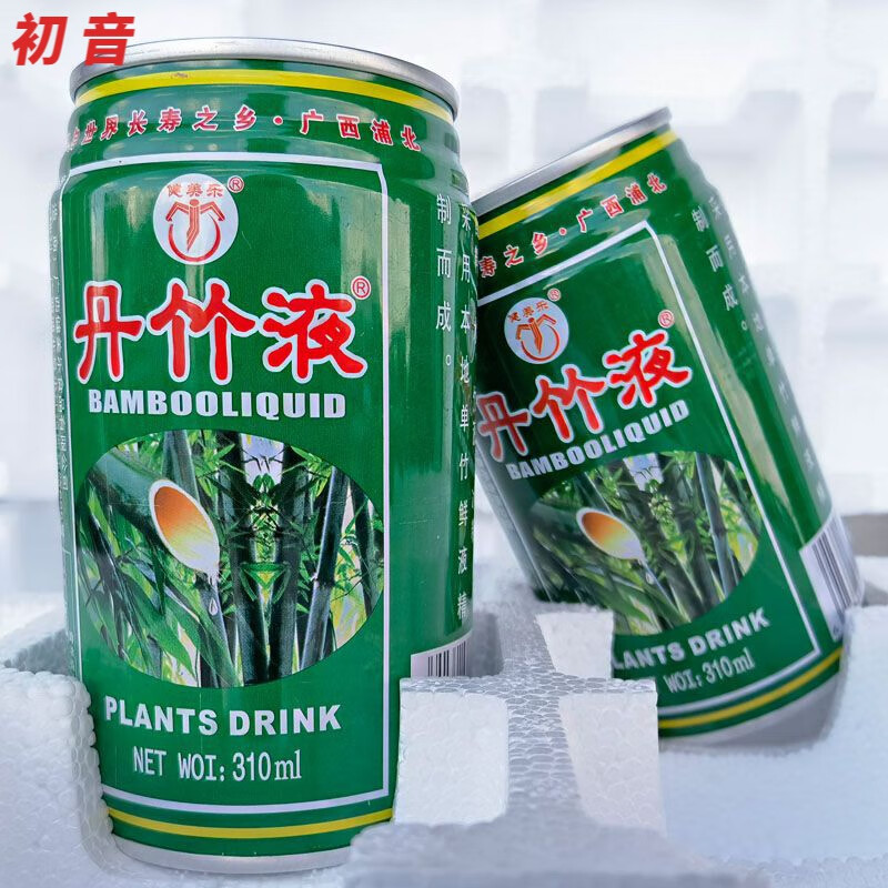 广西浦北健美乐丹竹液植物饮料长寿之乡特产竹子水汁凉茶2~12罐 3罐X245毫升