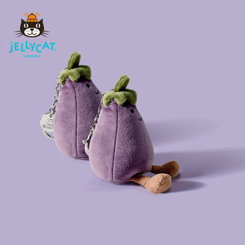 jELLYCAT 2023新品活泼茄子包包挂饰 毛绒玩具玩偶睡觉公仔生日礼物 活泼茄子包包挂饰 H12 X W5 CM高性价比高么？