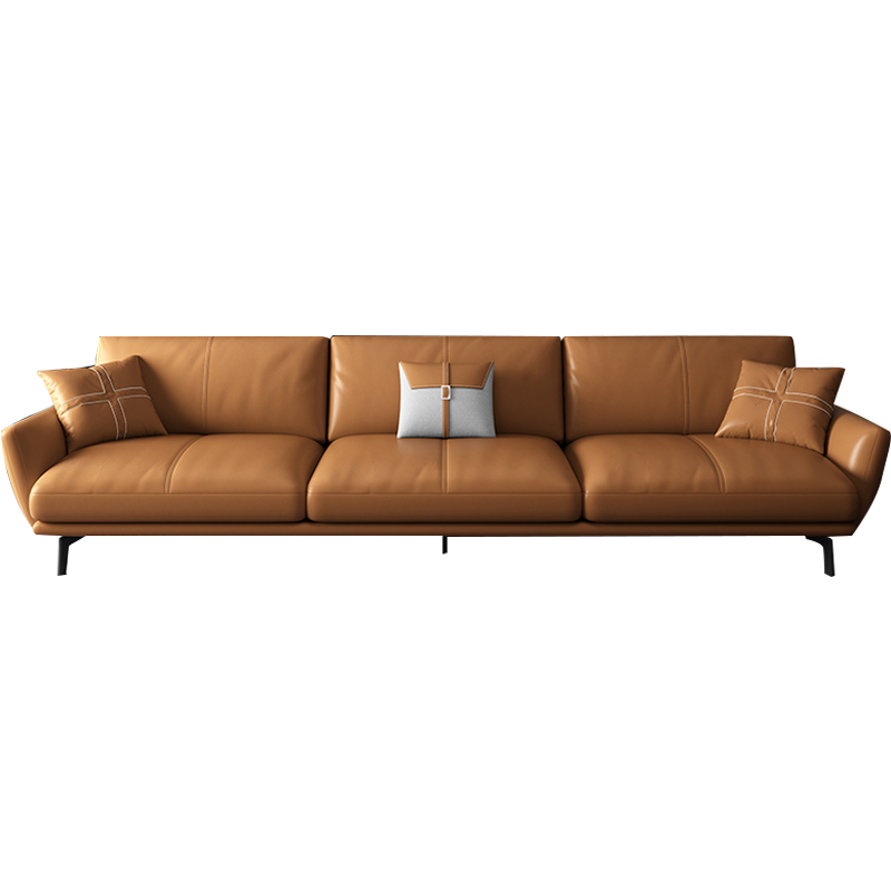 MELCHERS 沙发 意式极简纳帕皮沙发简约现代大小户型客厅异形转角贵妃沙发组合家具 三位+右贵妃［纳帕真皮款］ 天然羽绒+原生态高密度海绵