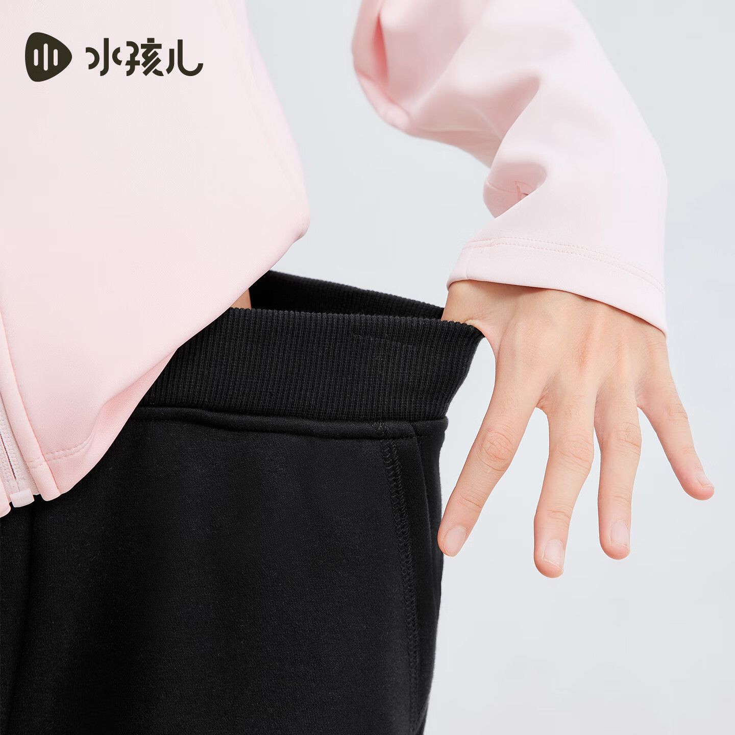 水孩儿童装女童加绒裤子2025冬季新款儿童保暖长裤百搭运动休闲裤子 钻石黑SHTDGD01CK594D01 160