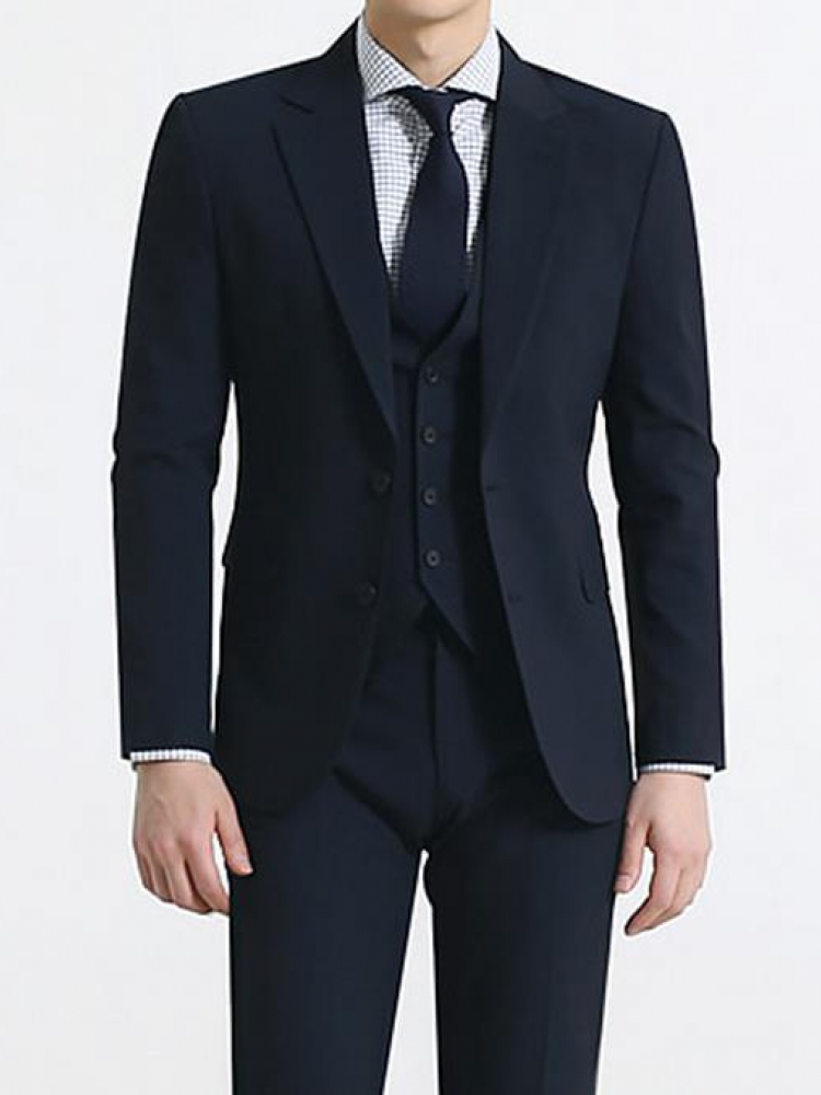 达斯琥上门量体量身定制西服定做男礼服商务西装套装羊毛西装套装藏青