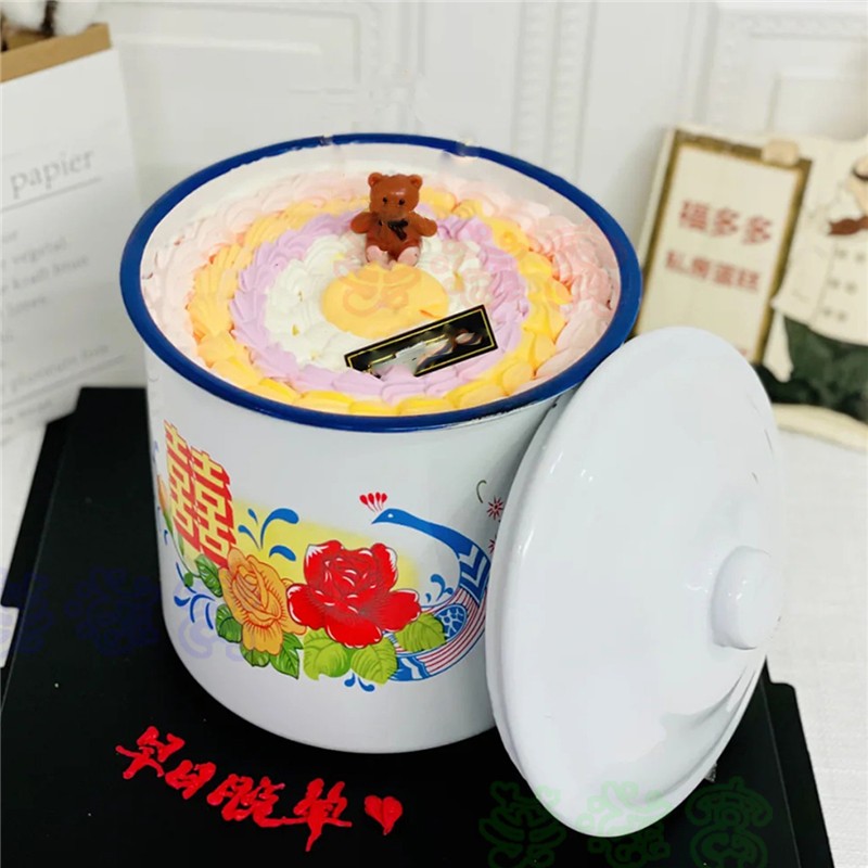 芙滋窝新款恶搞复古茶缸生日蛋糕猪油盆蛋糕老干部男生女生全国同城