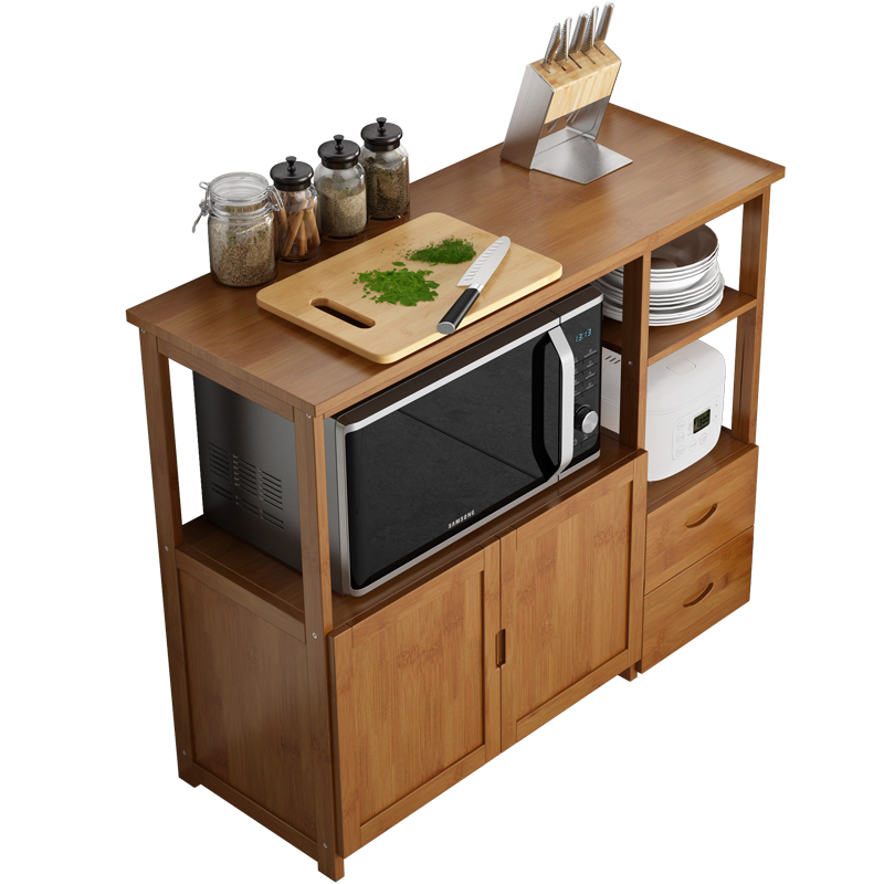 sivir厨房桌子切菜桌 家用多层切菜台多功能长方形操作台楠竹厨房