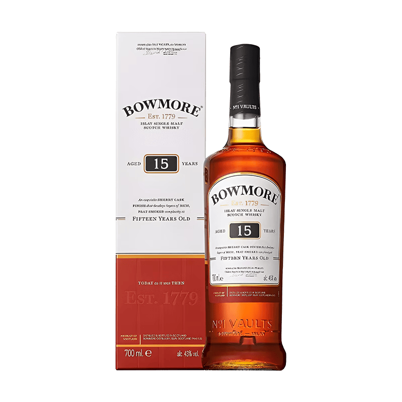 波摩（Bowmore）15年单一麦芽威士忌英国苏格兰艾雷岛产区洋酒700ml