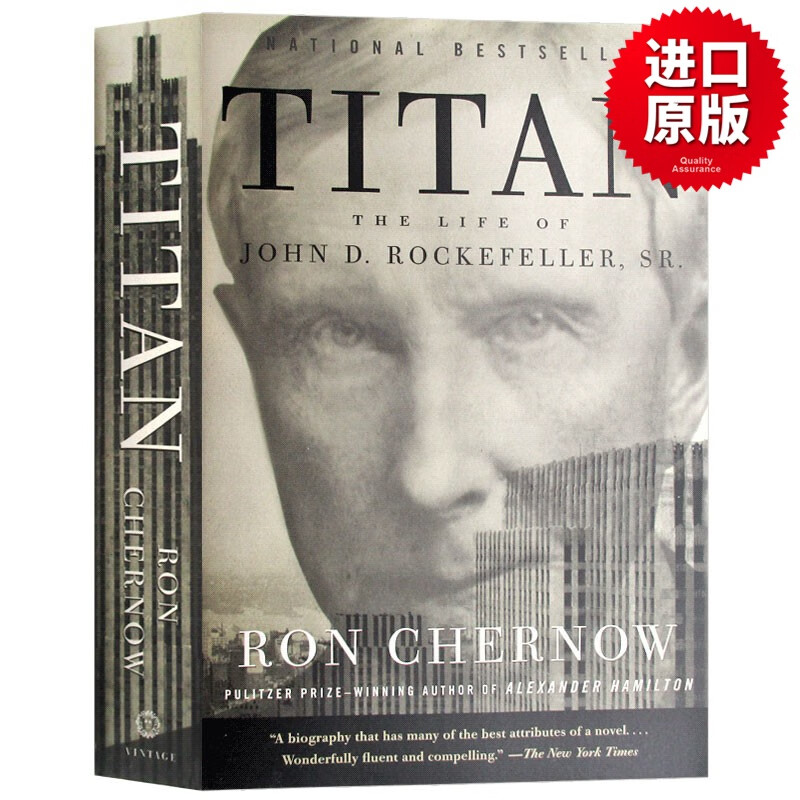洛克菲勒传 英文原版人物传记 石油大王 Titan The Life of John D. Rockefeller 福布斯推荐书单 荣切尔诺撰写 英文版进口书籍