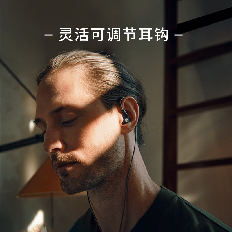 森海塞尔（Sennheiser） IE300高保真HiFi音乐耳机 有线耳挂入耳式耳机  黑色