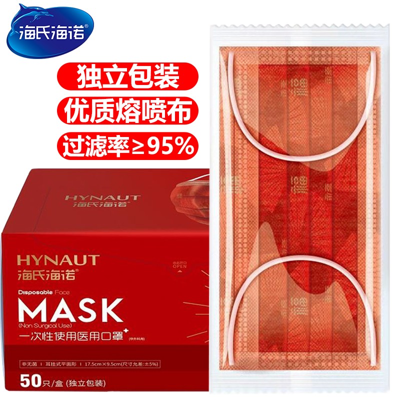 海氏海诺口罩-过滤效果好,舒适度高,价格实惠