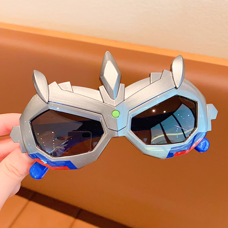 楚歌质优品帅气奥特曼男童墨镜帽子一体儿童时尚太阳镜男孩搞怪潮酷