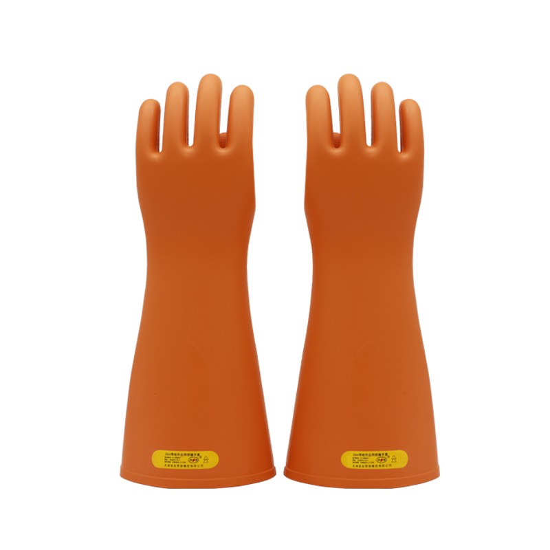 双安 CX251绝缘手套25KV高压防触电橡胶手套(舒适型) 橙色 1副