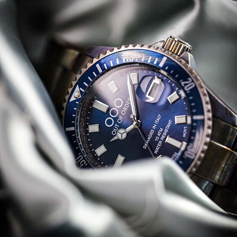 原装进口复古时尚怀旧腕表耐磨100米防水石英手表男 奢华大气 18-bl