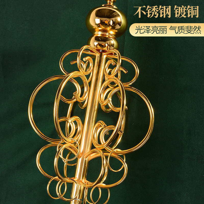 绿野客九环禅杖九环禅杖法杖佛教用品地藏王锡杖和尚僧人权杖摆件唐