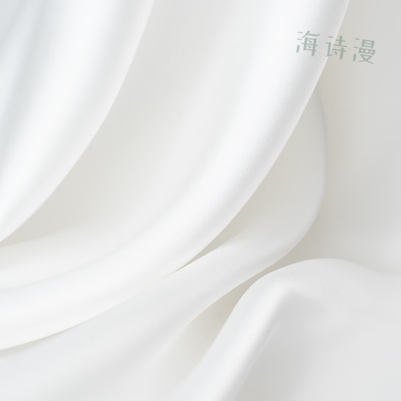 海詩(shī)漫仿三醋酸面料布料絲綢綢緞連衣裙睡衣禮服旗袍真絲質(zhì)感布景背景布 本白(半米價(jià)) 多買不裁開(kāi)