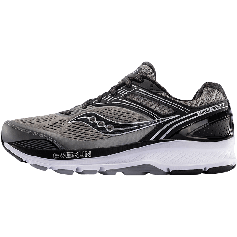 saucony索康尼男子舒适缓震跑鞋echelon梯队7s204681灰黑445