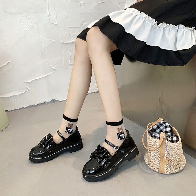 伐柯配jk的鞋子日系少女洛丽塔制服鞋小皮鞋女软妹可爱大头娃娃鞋学生