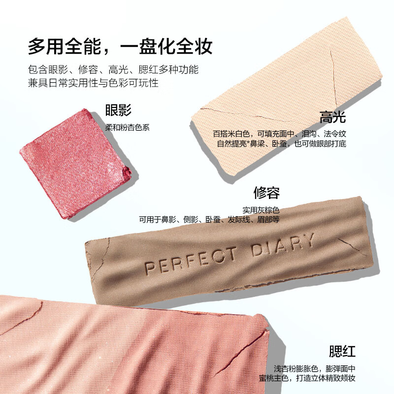 完美日记(PERFECT DIARY)探险家十二色动物眼影盘猫咪小猪百搭生日礼物送女友 云纱眼影综合盘
