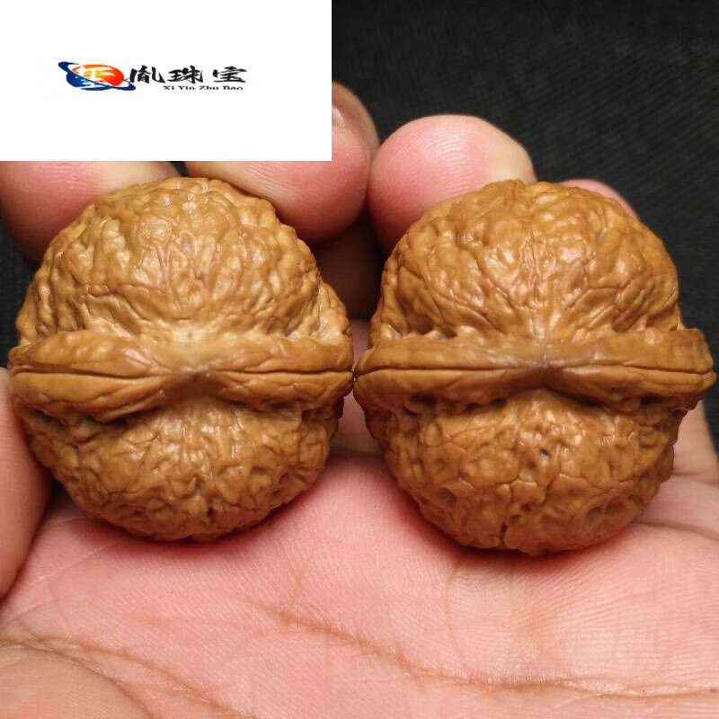 可颖铁锤妹妹核桃铁 粗筋元宝小钢炮 手捻 皮质好密度压手文玩核桃 手