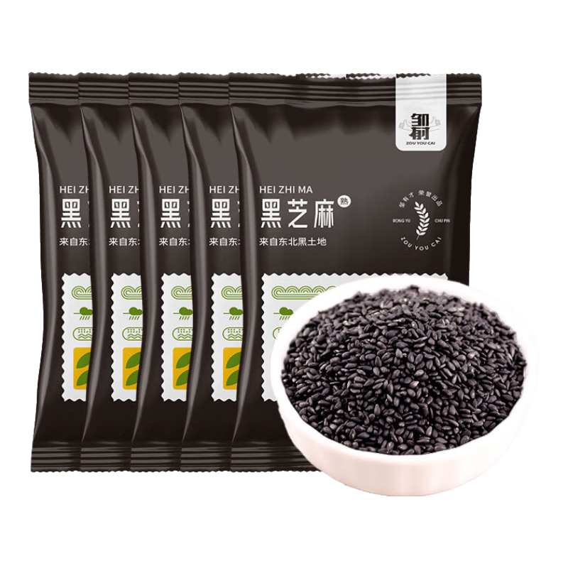 鄒有才笨炒熟黑芝麻5斤東北五谷雜糧農家自產(chǎn)新貨新鮮免洗 免洗-黑芝麻五斤裝