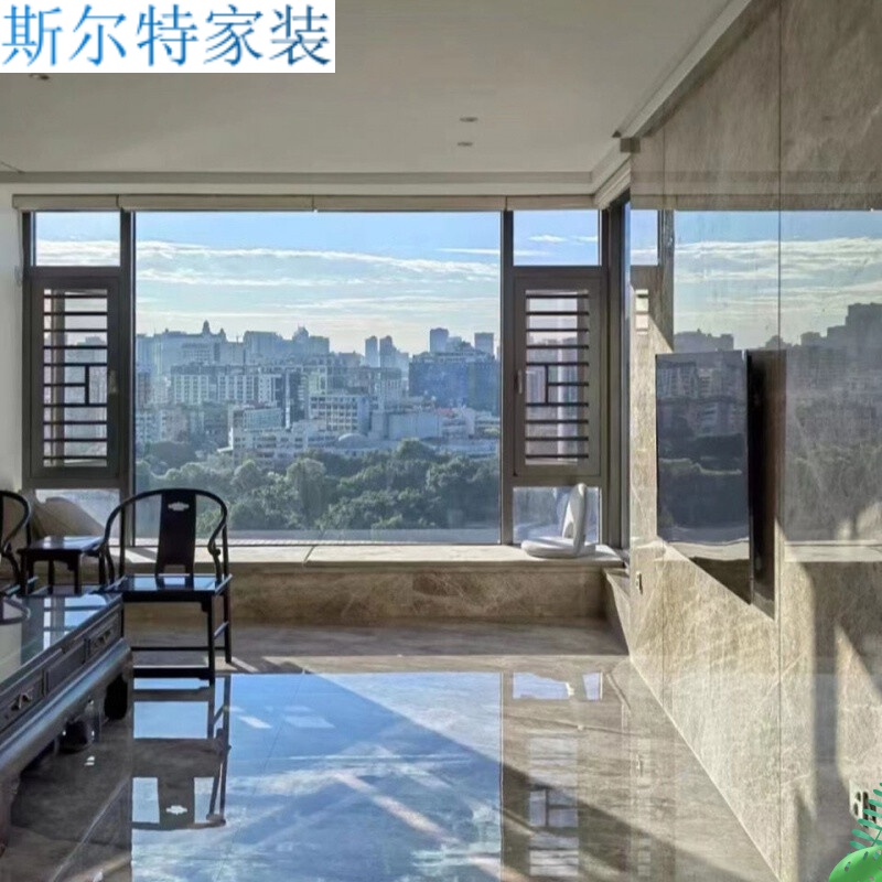 断桥铝门窗封阳台佛山门窗厂家断桥平开窗 108系列隔音隔热平开窗 抗