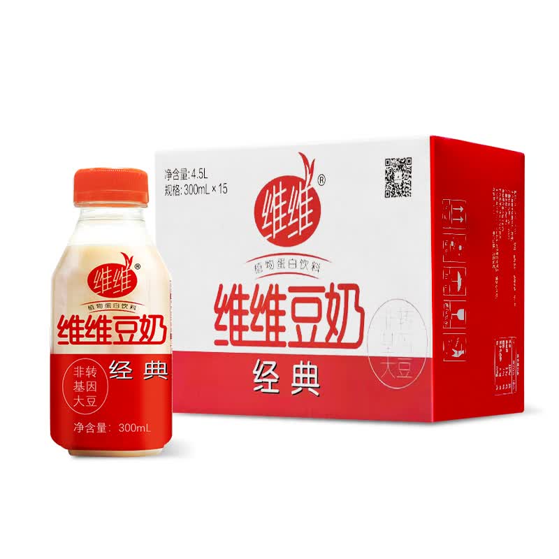 京东维维豆奶经典植物蛋白豆奶300ml15瓶httpsujdcomgmn3ung下单3件