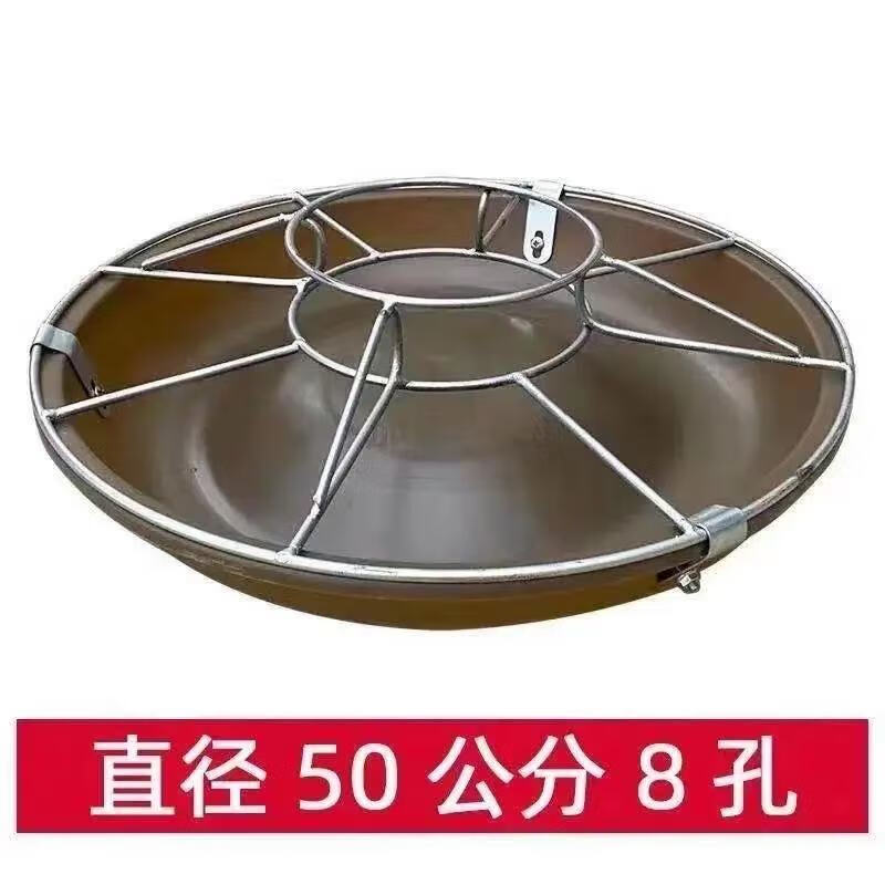 仔猪喂料槽仔猪教料槽圆形小猪用补料槽 50公分8孔全套[特厚牛筋盆]