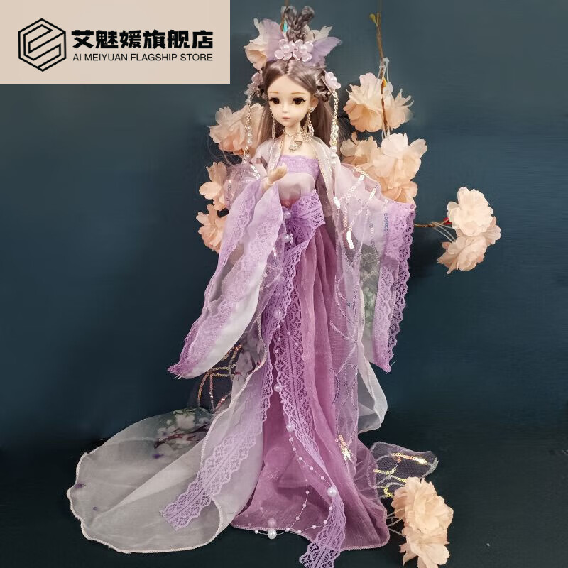 昂沐2023新款芭比古风 中国古代风古装汉服公主玩偶芭比娃娃玩具套装