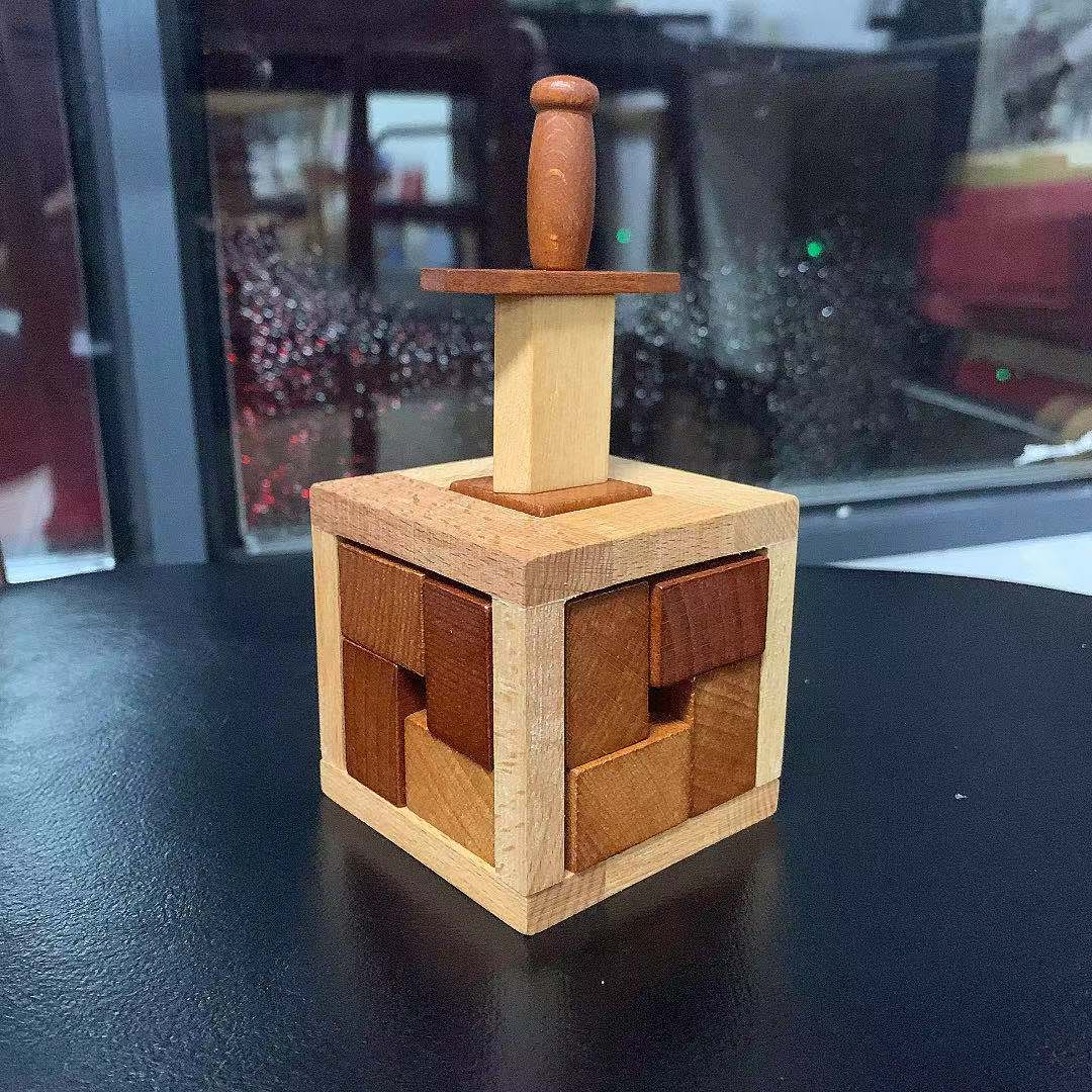 南音鲁班锁圣剑puzzle木质孔明锁十级高难度益智烧脑解锁解密玩具礼物