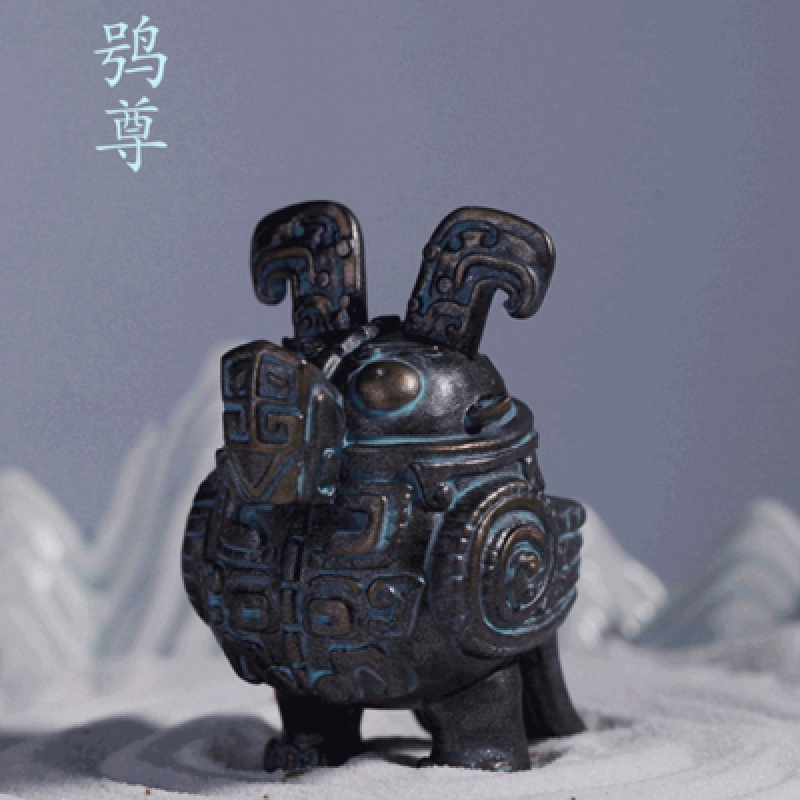 青铜小分队 超活化青铜小分队陕西历史博物馆52toys考古文物摆件饕餮