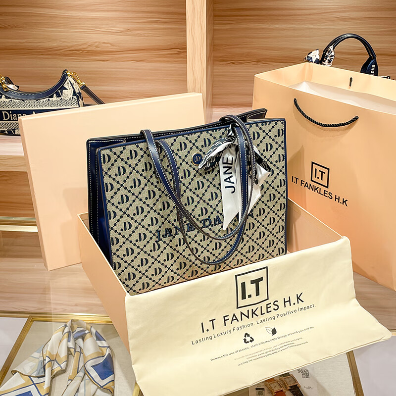 lvboying香港真皮大容量托特包女202新款春夏手提包高级感通勤单肩