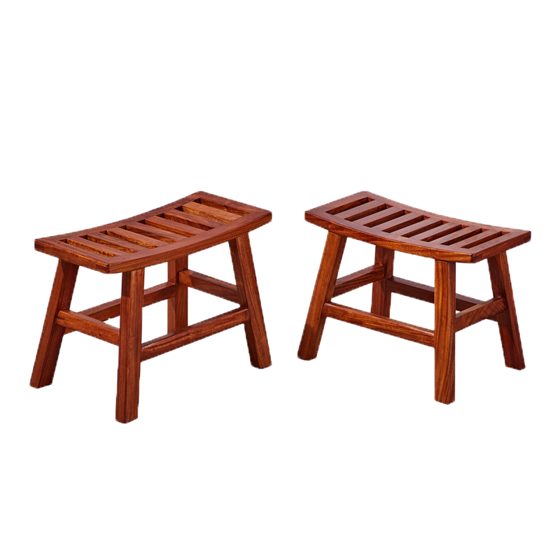 正荣府 红木家具 非洲花梨（学名：刺猬紫檀）实木小凳子 新中式实木儿l童小孩矮板凳换鞋凳洗衣凳 月牙凳