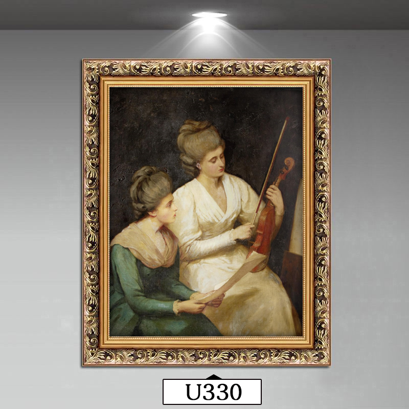 林格印象音乐教室挂画钢琴房装饰画小提琴人物油画培训机构琴行背景墙