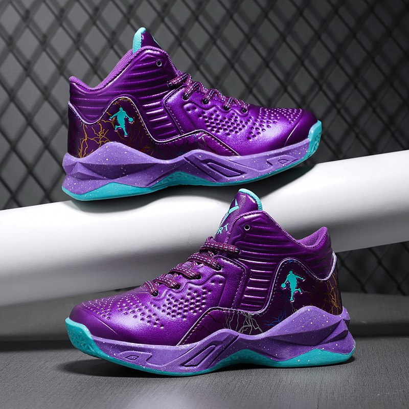 篮球鞋男防滑5毒液战靴6韦德中大童学生aj全城10驭帅15闪击8儿童 紫色