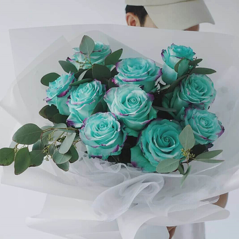 满味园鲜花速递同城配送厄瓜多尔薄荷绿玫瑰花束生日礼物送女友老婆