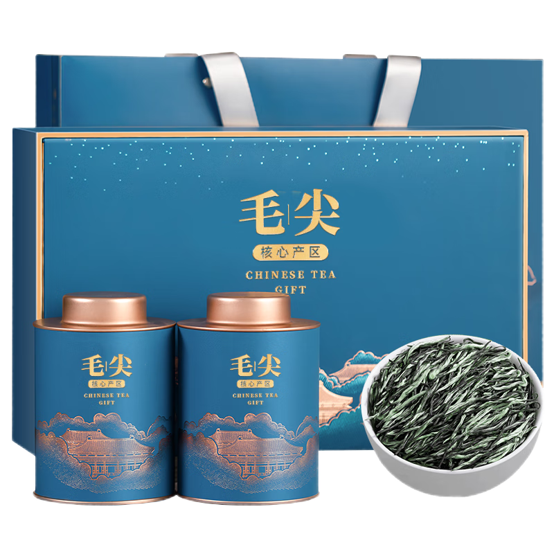 音朗 茶葉綠茶 特級(jí)毛尖2025新茶 明前春茶嫩芽濃香型中秋禮盒250g