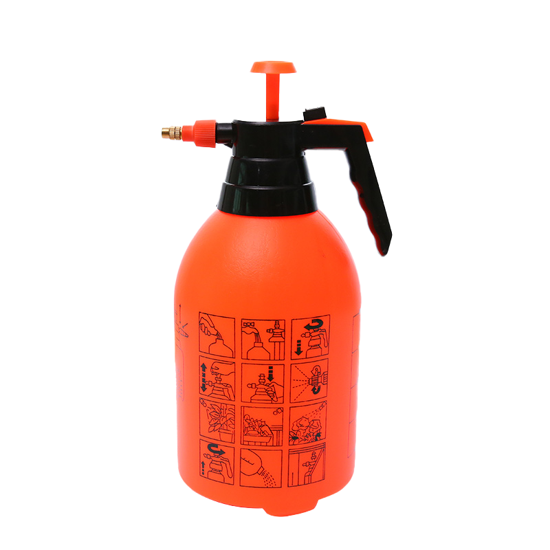 FOOJO 喷壶 3L气压式喷水壶橙色家用园艺工具植物浇水洒水壶手持式浇花压力喷雾器