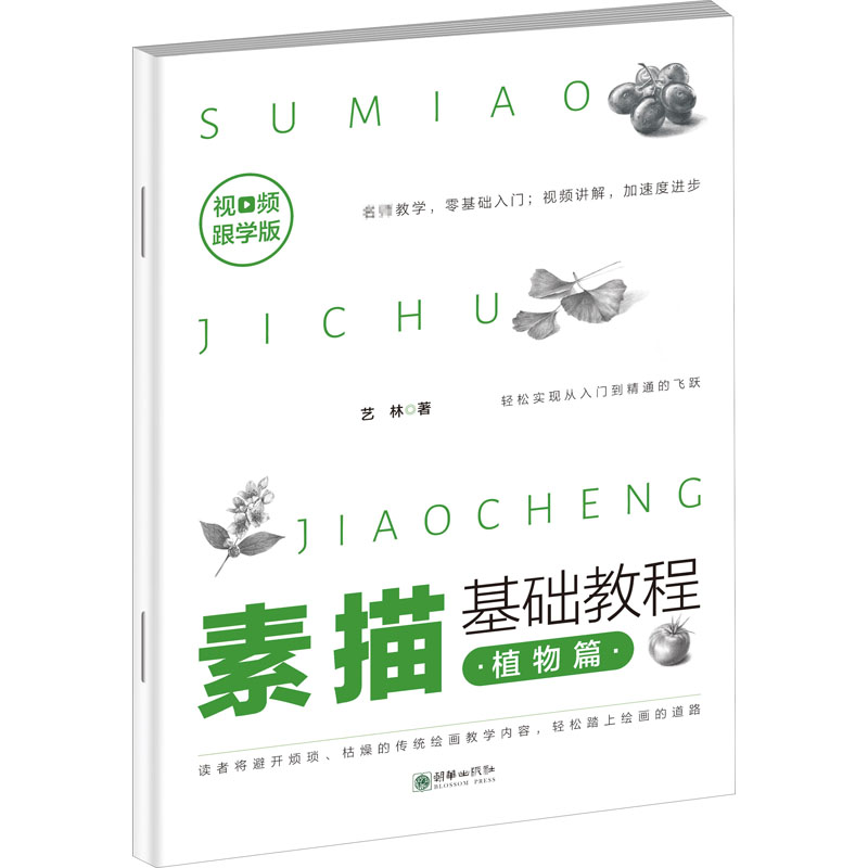 视频跟学版】素描基础教程植物篇 素描书入