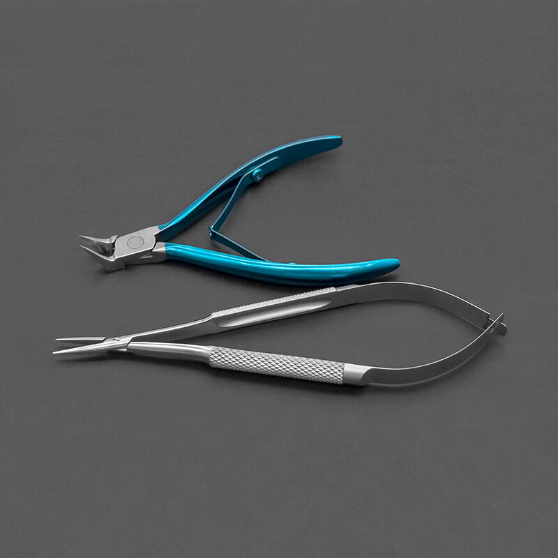 刀嵌甲剪甲沟套装鹰嘴钳脚指甲拔倒刺 14cm修脚显微镊_直齿 甲沟钳剪