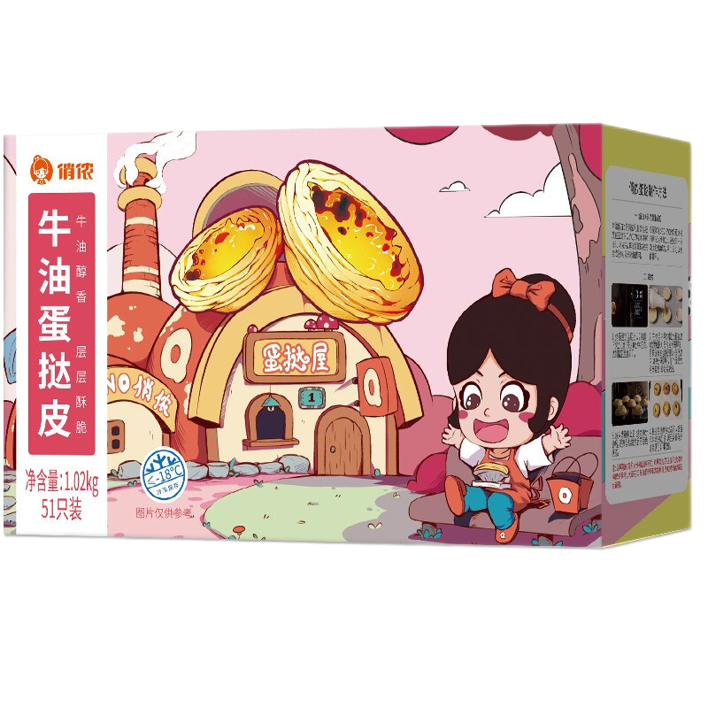【蛋挞价格历史走势】俏侬牛油蛋挞皮51个装大号葡式烘焙食材推荐