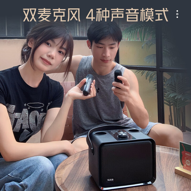 奇联k歌麦克风音响一体机家庭ktv音响套装卡拉ok手机电视全民k歌便携蓝牙音箱点唱歌设备全套话筒声卡 素心沙韵【双话筒+大师级调音】