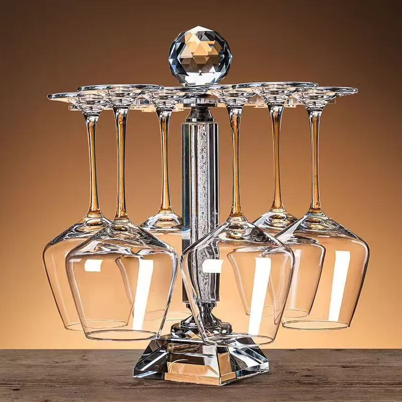 简漾红酒杯家用轻奢高脚杯不倒翁醒酒器套装葡萄酒杯套装一整套勃艮第 450ml透明勃艮第杯 6只