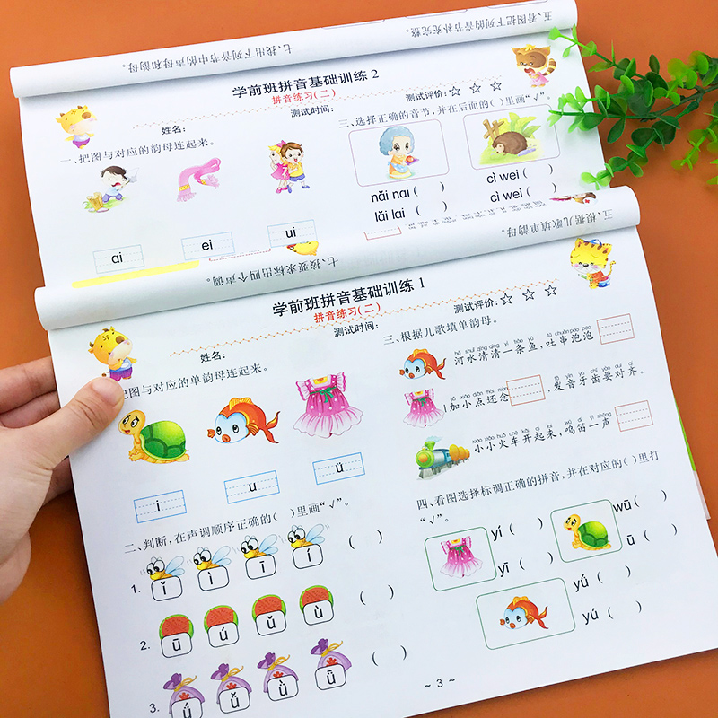 幼小衔接拼音测试卷声母韵母整体认读音节练习册幼儿园大班升一年级