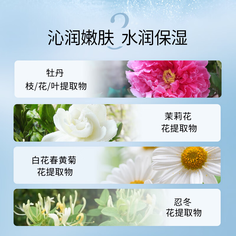 美肤宝补水保湿面膜润泽平滑细腻清爽不油腻护肤品改善干燥面贴膜化妆品 超值美白补水面膜组合10片