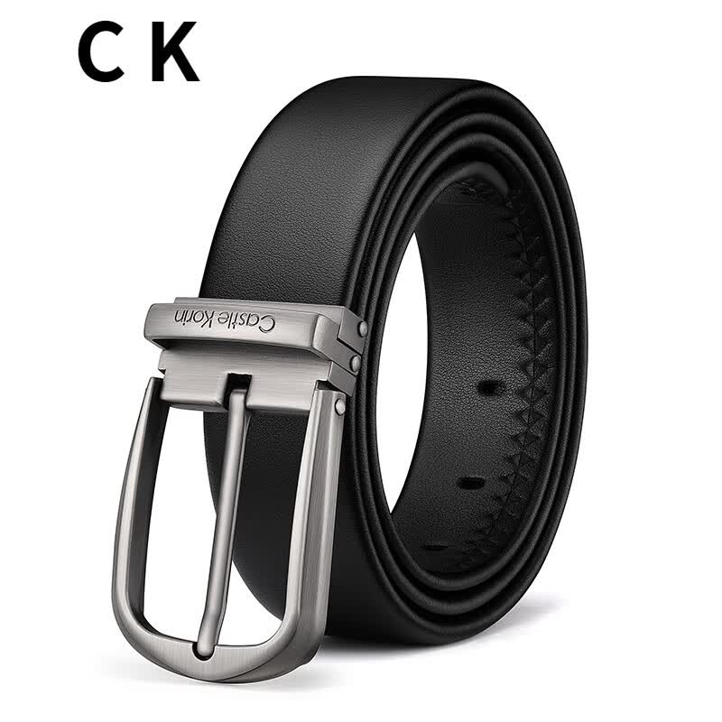 clolv kissck皮带男官方男士针扣皮带中青年时尚商务休闲裤腰带 ck18