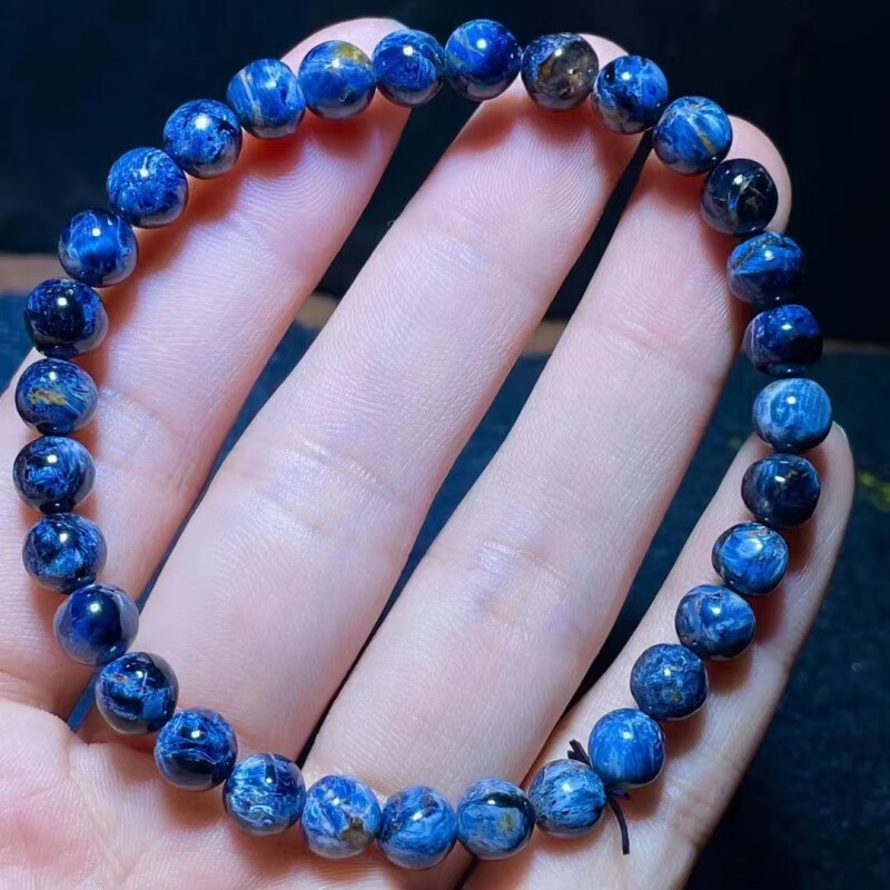 睿戈(ruige)天然猫眼彼得石手链木变石纳米比亚黄蓝相间异象暴风雨