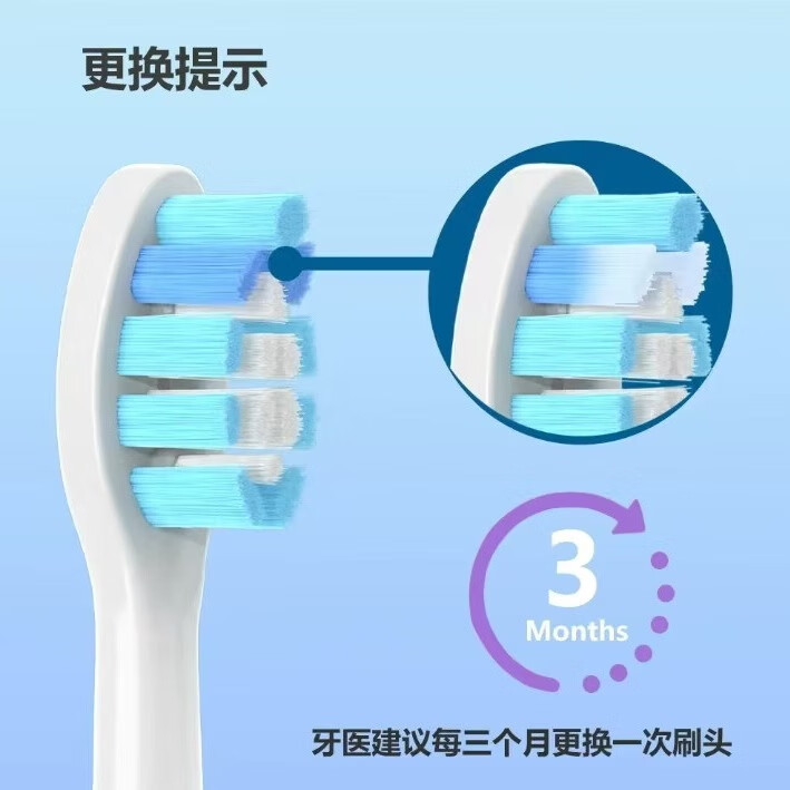 VALUABLETRY适配飞利浦电动牙刷头 牙龈护理型替换刷头适配HX5181 HX6730 HX5272 HX9911 HX3792 XH3326等系列 纯白 8支