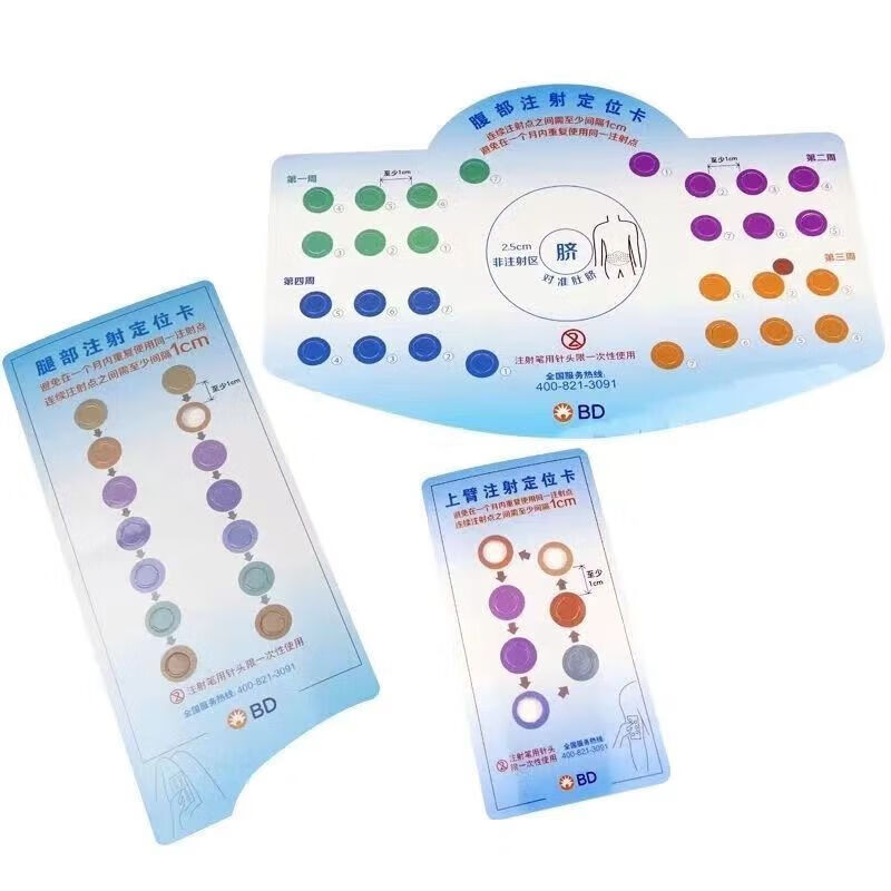 低分子肝素注射定位卡胰岛素针头注射辅助定位卡腹部大腿 【胰岛素