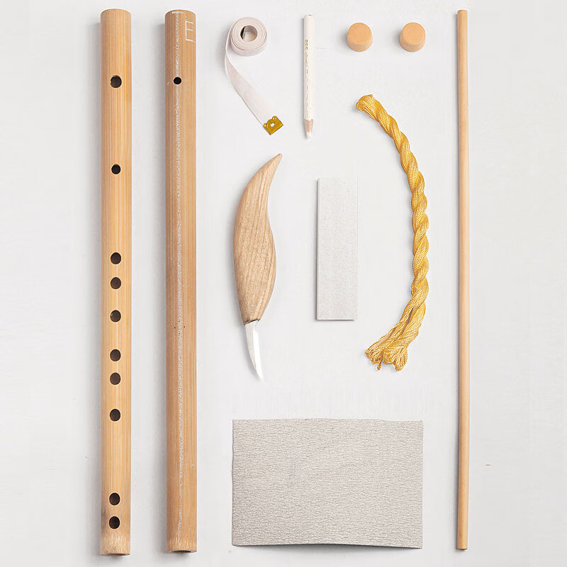 贤怀达初学竹笛原材料零基础纯手工diy制作笛子乐器配全套制作工具 e