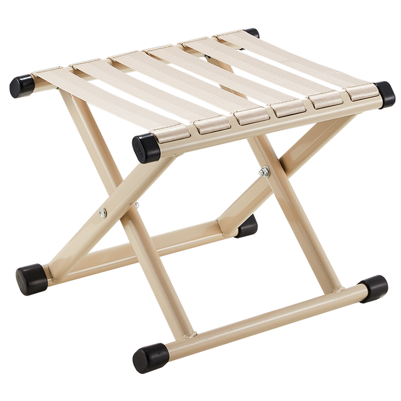 新颜值 马扎折叠凳子板凳矮凳户外马扎子小凳子YZ515 玫瑰金中号【特厚】