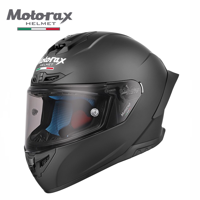 摩雷士（MOTORAX）摩托车头盔R50全盔大尾翼机车跑盔全覆式男女四季安全头盔 雅黑 M（适合55-56CM头围）