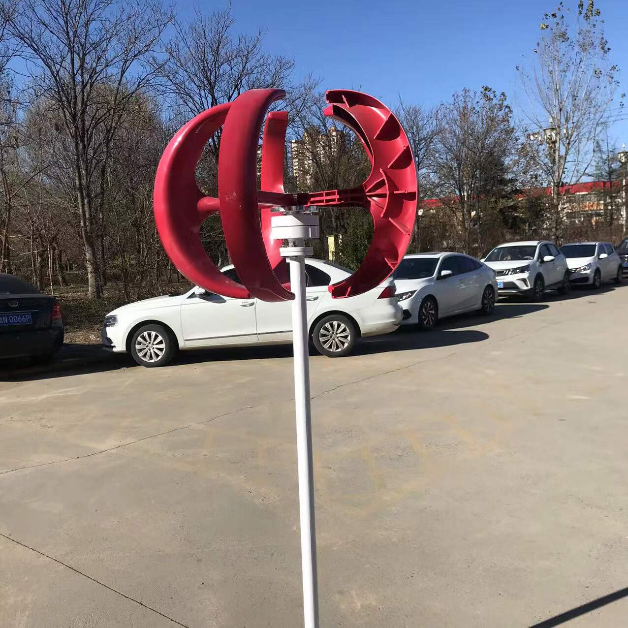 哩嗹啰嗹垂直轴房车12v风力发电机微风小型家用风力发电机220v直流