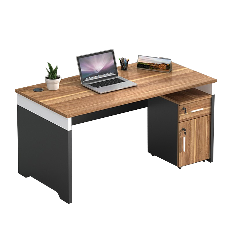 圣黎 办公桌椅组合职员屏风桌简约现代员工电脑桌办公家具卡座 单人位含柜椅